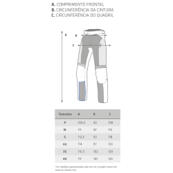 Calça de Motociclista com Proteção C.E. e Painéis Ventilados - Confort